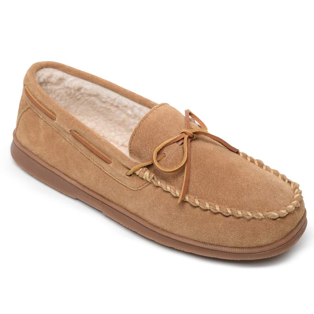 Sperry Top Sider Brandon Moccasin Slipper Leather Suede Faux Fur Brown Mens 12 M